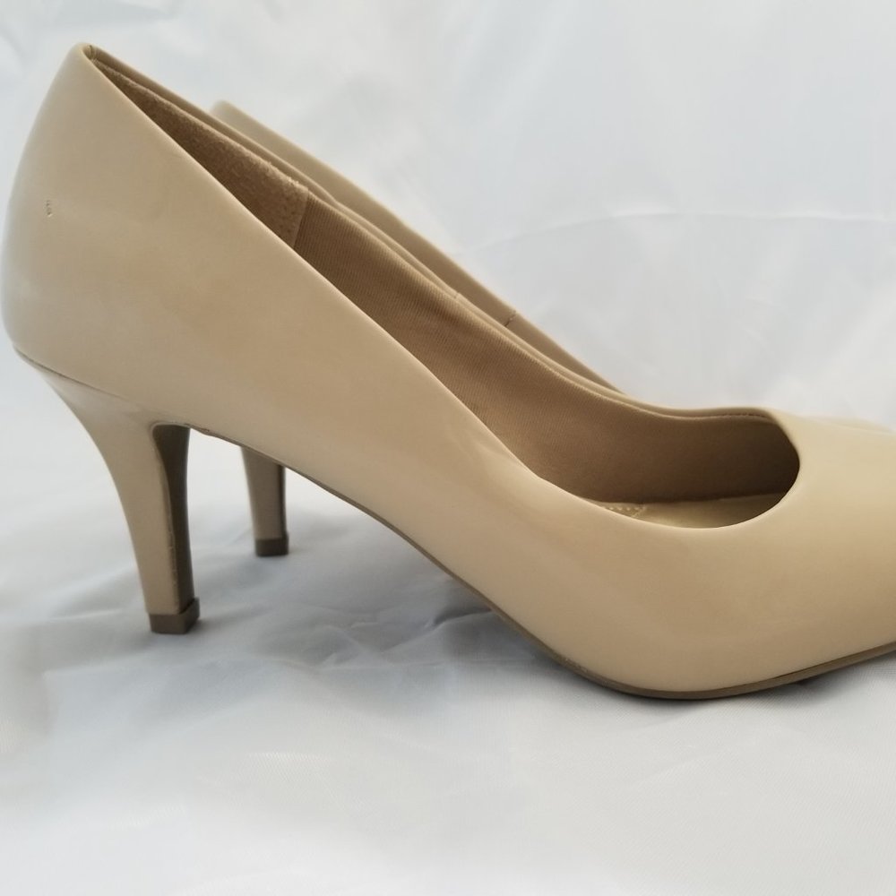 Taupe Patent High Heel Shoe 8 1/2